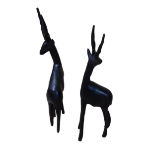 HANDCRAFTED WOODEN ANTELOPE – KENYAN ARTISAN SCULPTURE
