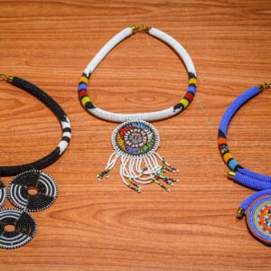 Handcrafted African bead necklace – medium style