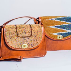 BEADED LEATHERD BAG 2