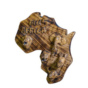 BIG FIVE WALL HANGING – HANDCRAFTED WOODEN AFRICAN ART
