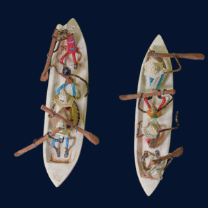 BANANA FIBRE BOAT  - HANDCRAFTED AFRICAN ART PIECE