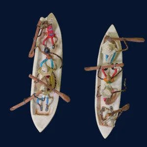BANANA FIBRE BOAT  - HANDCRAFTED AFRICAN ART PIECE