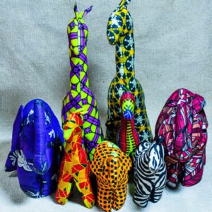 Handcrafted African cloth animals in small and large sizes. Perfect for home décor, gifting, or adding a touch of African artistry to any space.