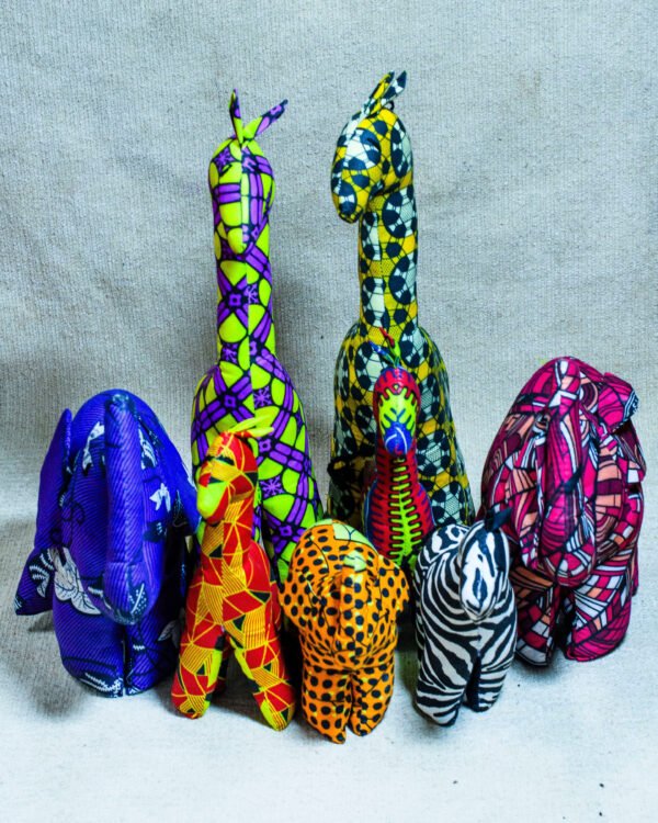 Handcrafted African cloth animals in small and large sizes. Perfect for home décor, gifting, or adding a touch of African artistry to any space.