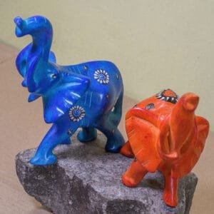 CURIO DECORATED ELEPHANT