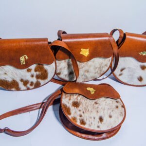 ROUND FUR LEATHER BAG