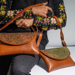 LEATHER BEADED BAG