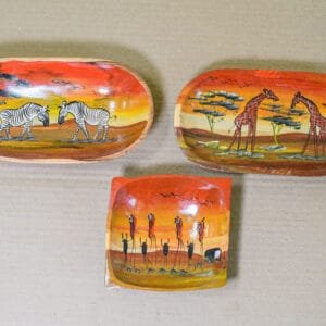 WOODEN ART BOWL - LARGE