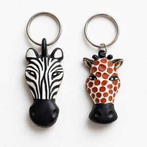 3-inch wooden key holder with sturdy design made by African artisans