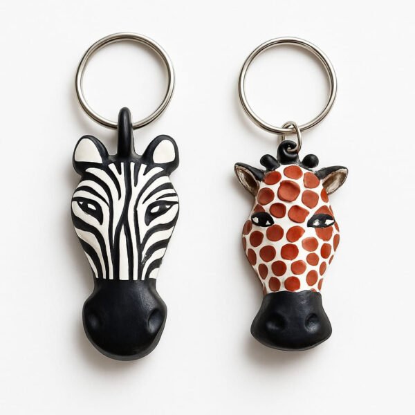 3-inch wooden key holder with sturdy design made by African artisans