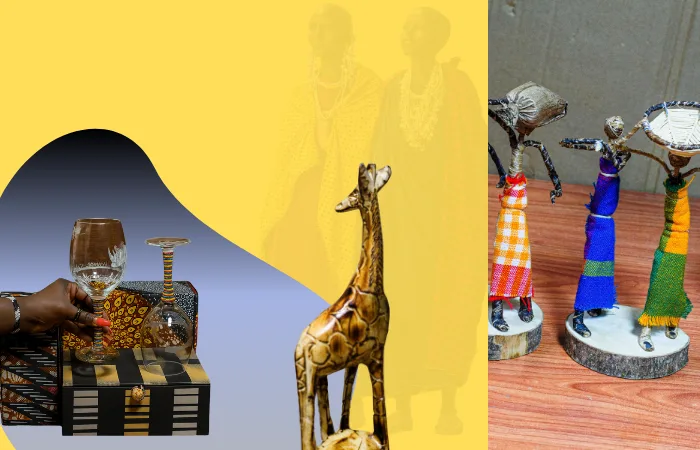 Hand-carved Maasai figurines and African artifacts from Kenya