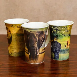 Big Five Animals Mugs – African Wildlife Ceramic Souvenirs