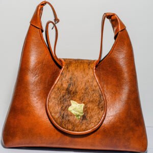 Handmade African leather handbag set crafted from genuine leather