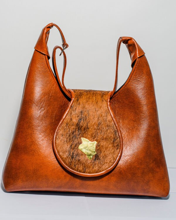 Handmade African leather handbag set crafted from genuine leather