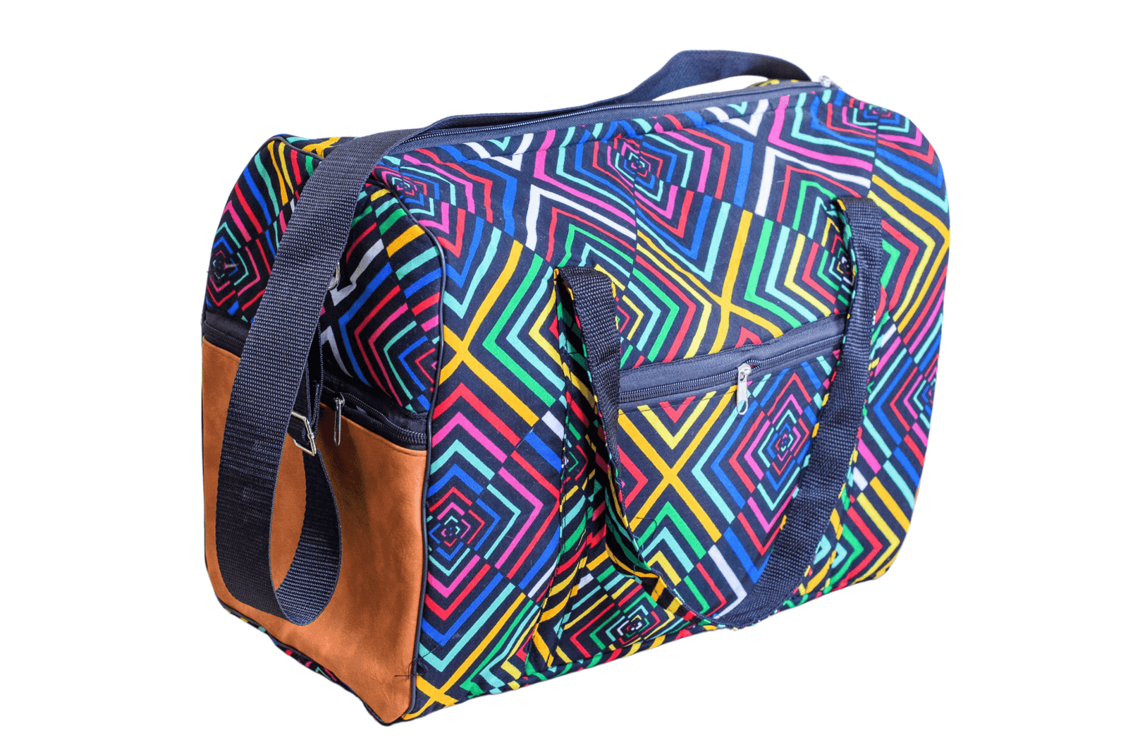 KITENGE TRAVE BAG WITH LEATHER KITENGE TRAVE BAG WITH LEATHER