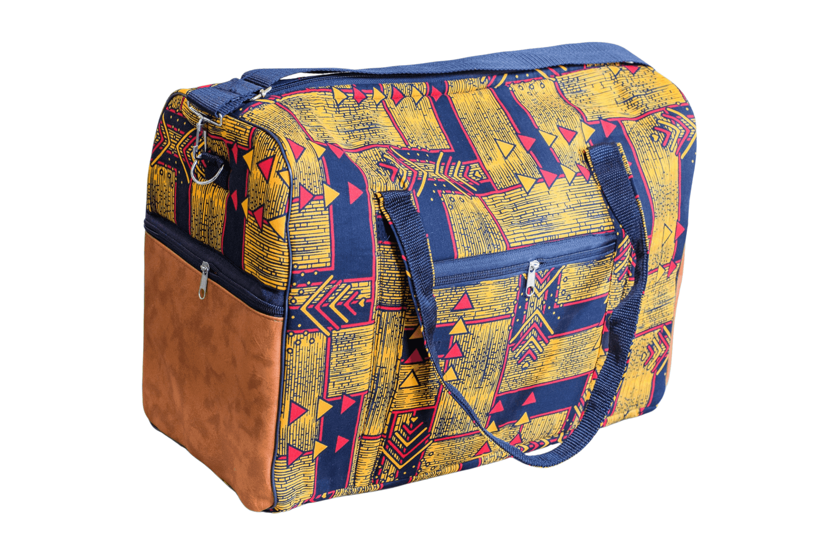 KITENGE TRAVEL BAG WITH LEATHER KITENGE TRAVEL BAG WITH LEATHER